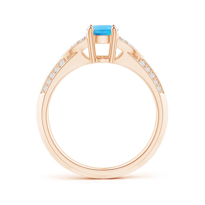 AAA - Swiss Blue Topaz / 1.13 CT / 14 KT Rose Gold