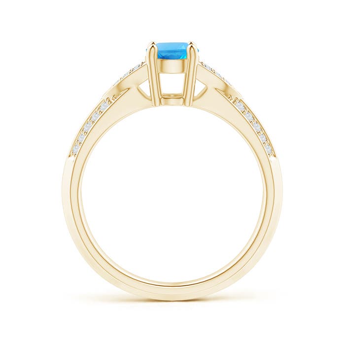 AAAA - Swiss Blue Topaz / 1.13 CT / 14 KT Yellow Gold