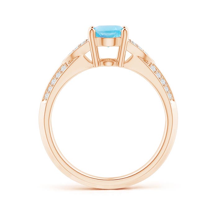 A - Swiss Blue Topaz / 1.68 CT / 14 KT Rose Gold