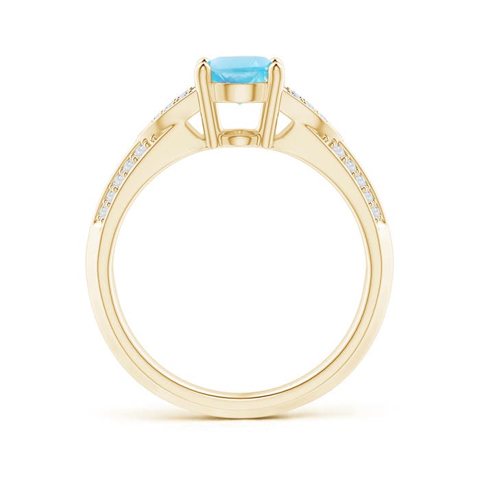 A - Swiss Blue Topaz / 1.68 CT / 14 KT Yellow Gold