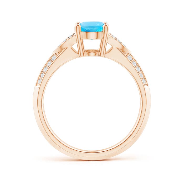 AA - Swiss Blue Topaz / 1.68 CT / 14 KT Rose Gold