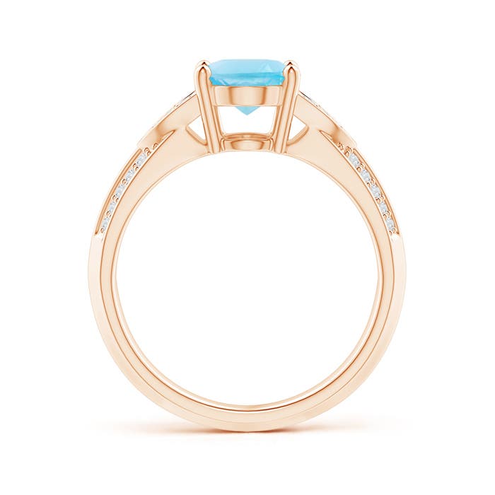 A - Swiss Blue Topaz / 2.43 CT / 14 KT Rose Gold