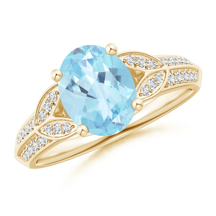 A - Swiss Blue Topaz / 2.43 CT / 14 KT Yellow Gold