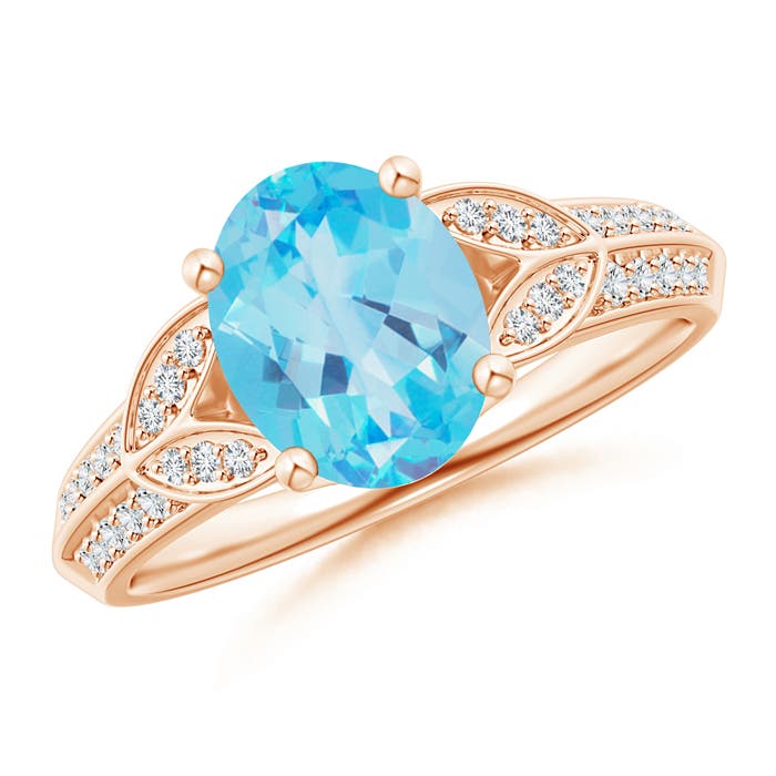 AA - Swiss Blue Topaz / 2.43 CT / 14 KT Rose Gold