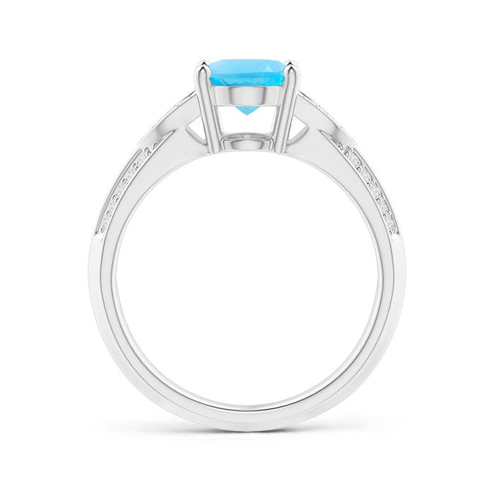 AA - Swiss Blue Topaz / 2.43 CT / 14 KT White Gold