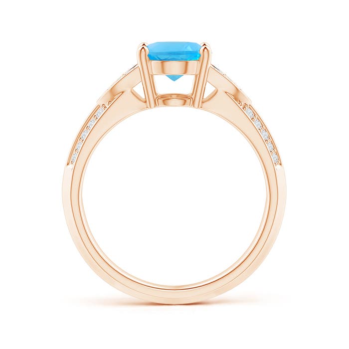 AAA - Swiss Blue Topaz / 2.43 CT / 14 KT Rose Gold