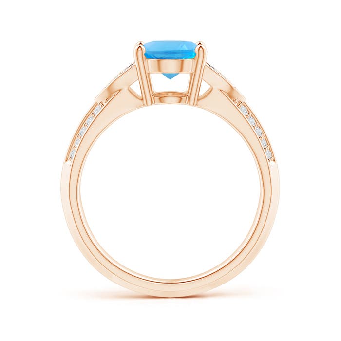 AAAA - Swiss Blue Topaz / 2.43 CT / 14 KT Rose Gold