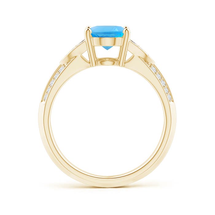 AAAA - Swiss Blue Topaz / 2.43 CT / 14 KT Yellow Gold