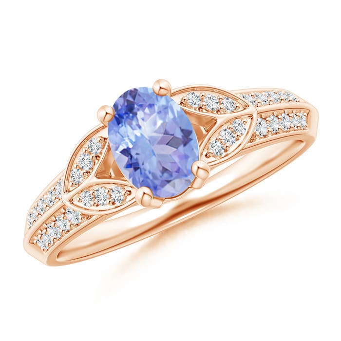 A - Tanzanite / 0.98 CT / 14 KT Rose Gold