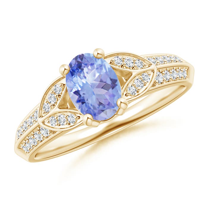 A - Tanzanite / 0.98 CT / 14 KT Yellow Gold