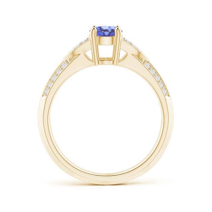 A - Tanzanite / 0.98 CT / 14 KT Yellow Gold