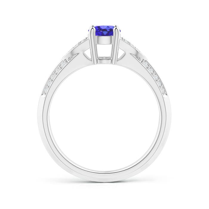 AA - Tanzanite / 0.98 CT / 14 KT White Gold