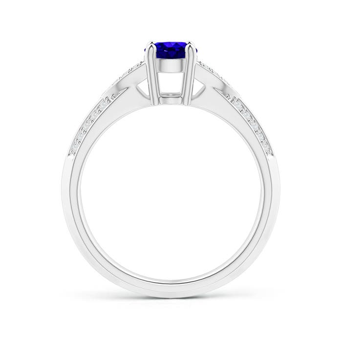 AAAA - Tanzanite / 0.98 CT / 14 KT White Gold