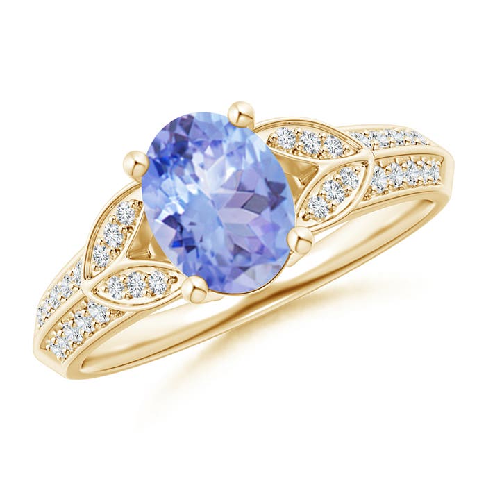 A - Tanzanite / 1.43 CT / 14 KT Yellow Gold