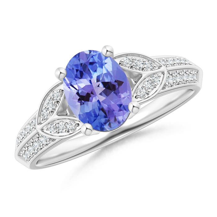 AA - Tanzanite / 1.43 CT / 14 KT White Gold