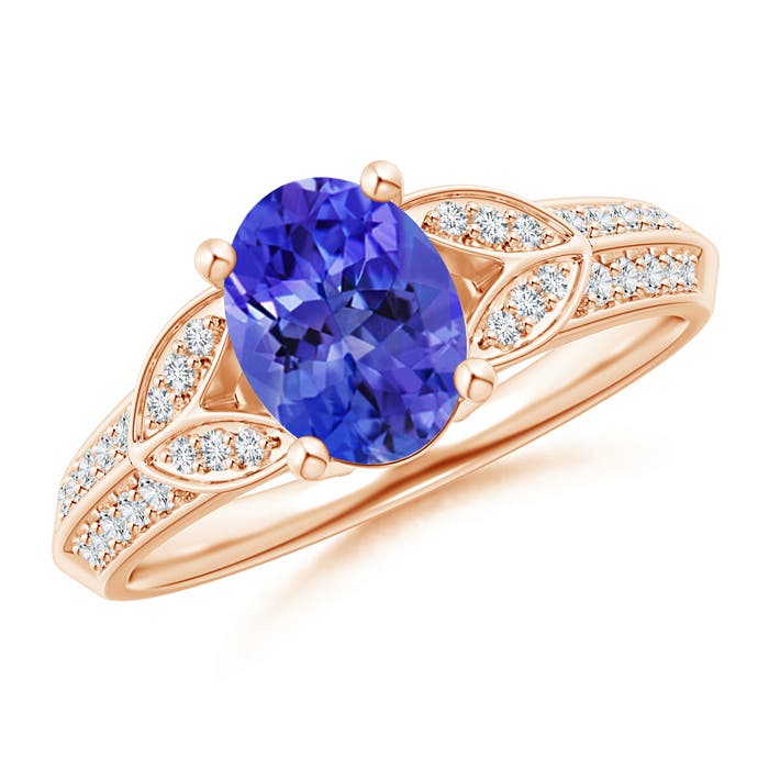 AAA - Tanzanite / 1.43 CT / 14 KT Rose Gold