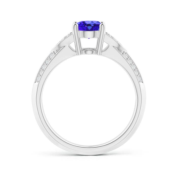 AAA - Tanzanite / 1.43 CT / 14 KT White Gold