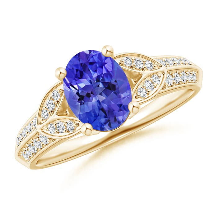 AAA - Tanzanite / 1.43 CT / 14 KT Yellow Gold