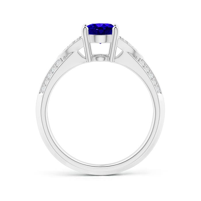 AAAA - Tanzanite / 1.43 CT / 14 KT White Gold