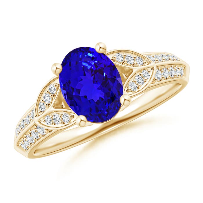 AAAA - Tanzanite / 1.43 CT / 14 KT Yellow Gold