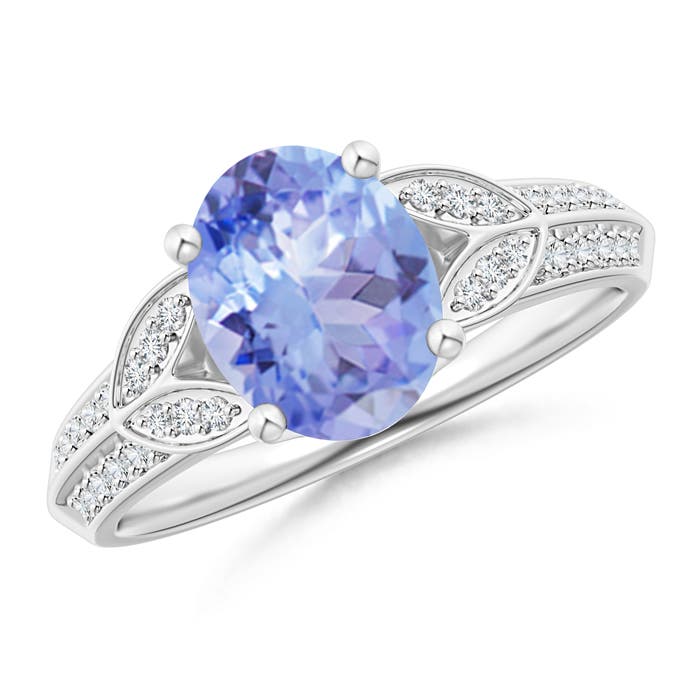 A - Tanzanite / 2.08 CT / 14 KT White Gold