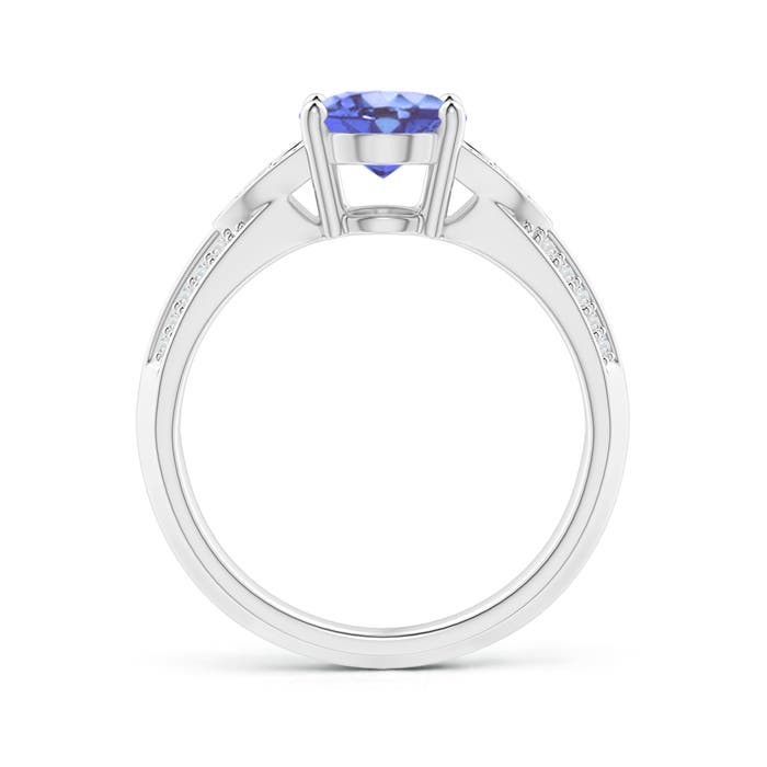 A - Tanzanite / 2.08 CT / 14 KT White Gold