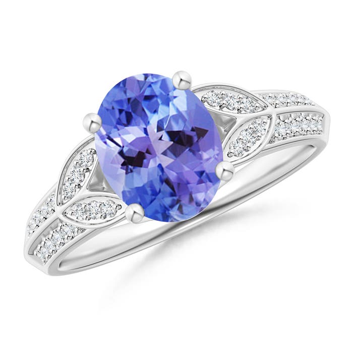 AA - Tanzanite / 2.08 CT / 14 KT White Gold