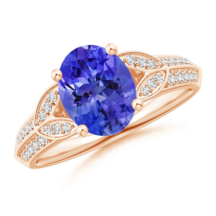 AAA - Tanzanite / 2.08 CT / 14 KT Rose Gold