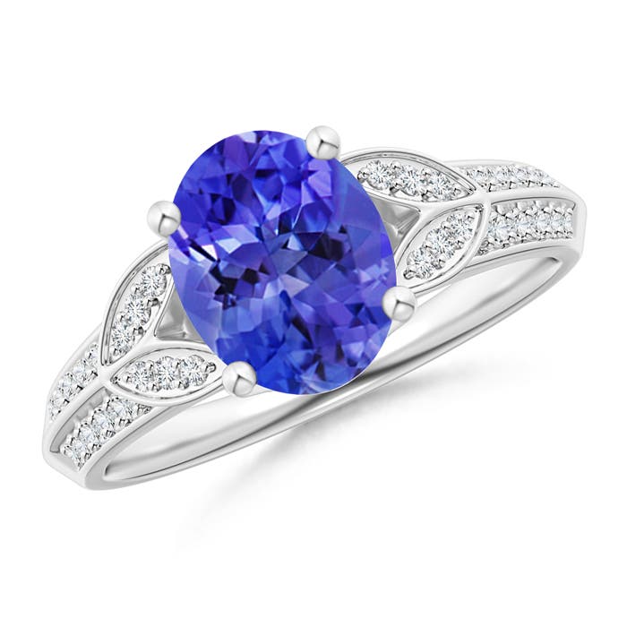 AAA - Tanzanite / 2.08 CT / 14 KT White Gold