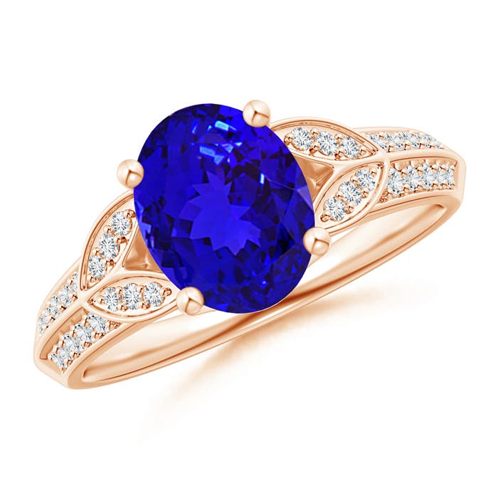 AAAA - Tanzanite / 2.08 CT / 14 KT Rose Gold