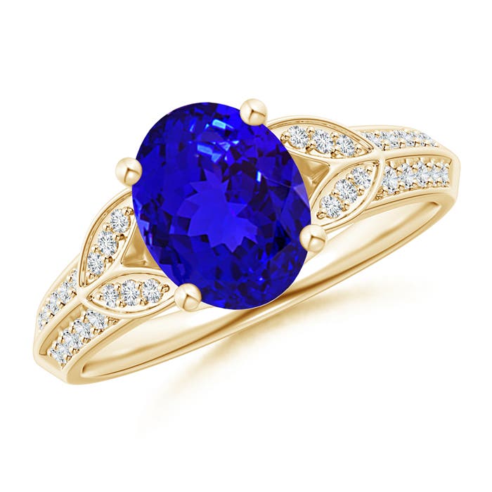 AAAA - Tanzanite / 2.08 CT / 14 KT Yellow Gold