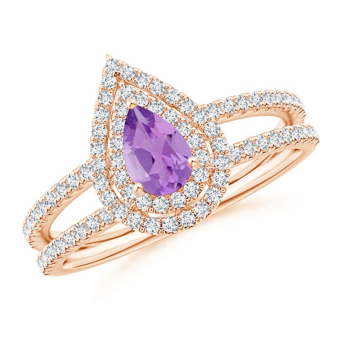 A - Amethyst / 0.75 CT / 14 KT Rose Gold