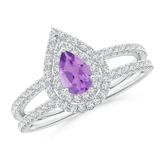 A - Amethyst / 0.75 CT / 14 KT White Gold