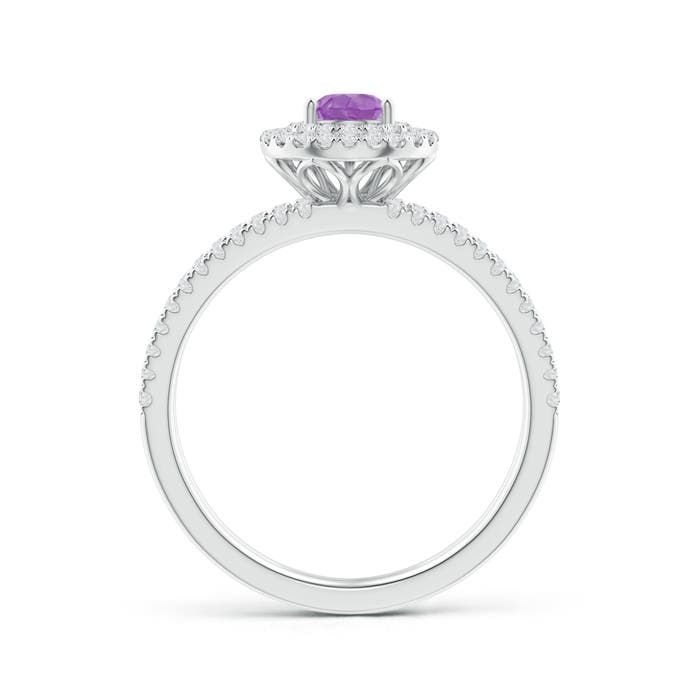 A - Amethyst / 0.75 CT / 14 KT White Gold