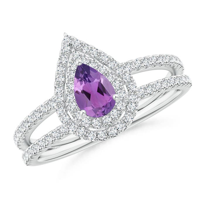 AA - Amethyst / 0.75 CT / 14 KT White Gold