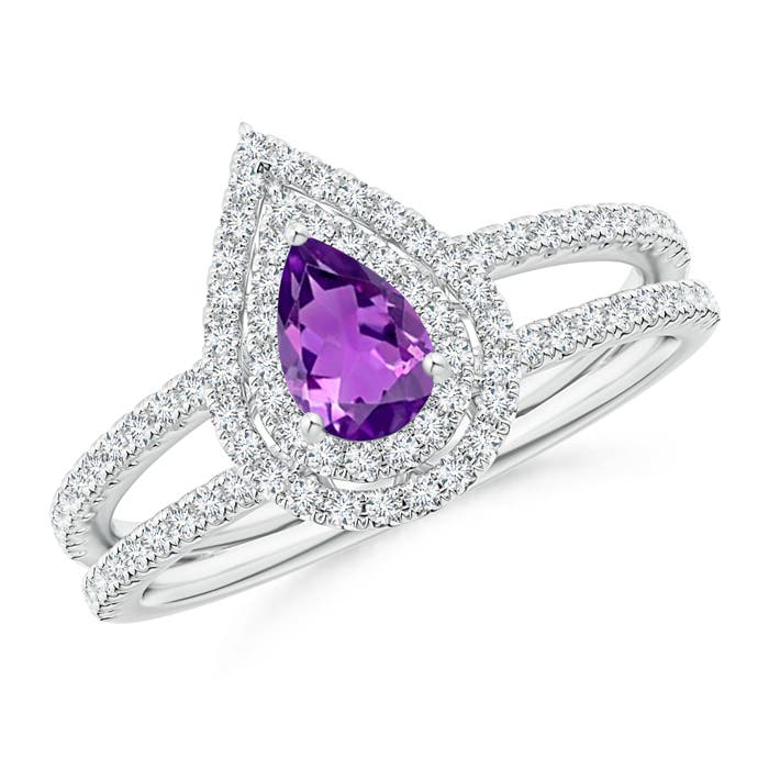 AAAA - Amethyst / 0.75 CT / 14 KT White Gold