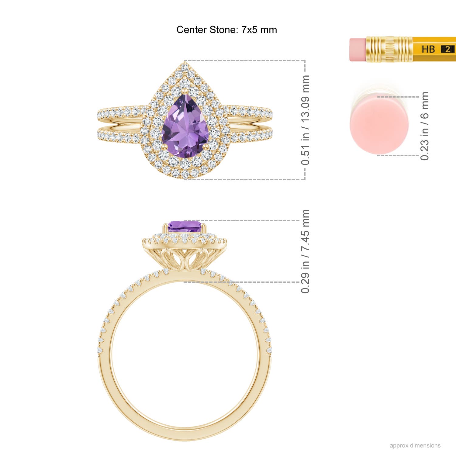 A - Amethyst / 1.04 CT / 14 KT Yellow Gold