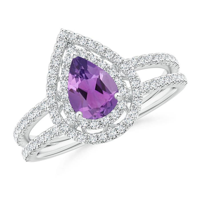 AA - Amethyst / 1.04 CT / 14 KT White Gold