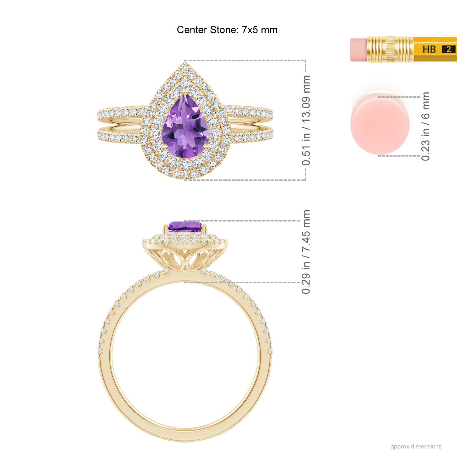 AA - Amethyst / 1.04 CT / 14 KT Yellow Gold