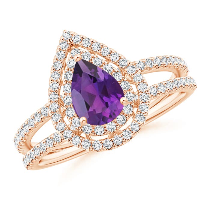 AAA - Amethyst / 1.04 CT / 14 KT Rose Gold