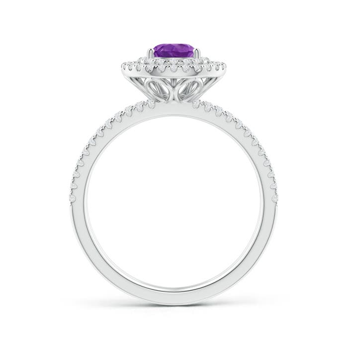 AAA - Amethyst / 1.04 CT / 14 KT White Gold