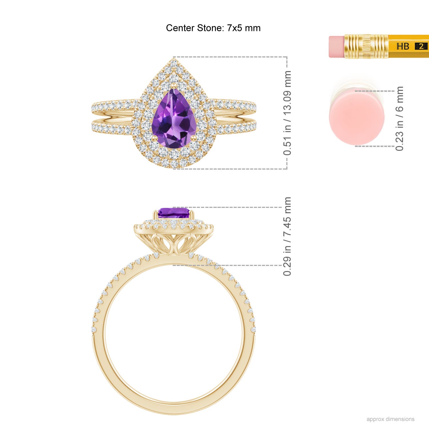 AAA - Amethyst / 1.04 CT / 14 KT Yellow Gold