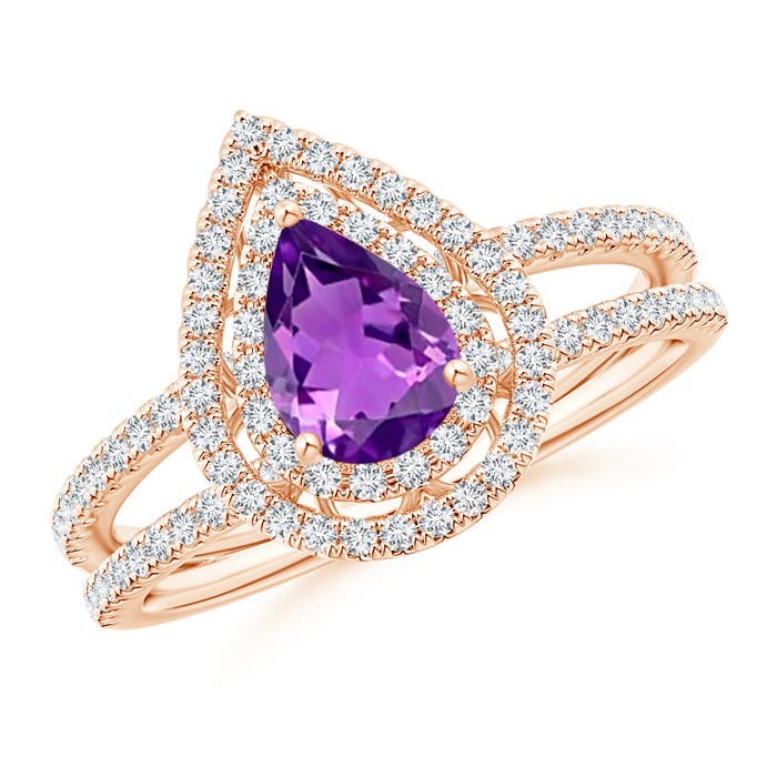 AAAA - Amethyst / 1.04 CT / 14 KT Rose Gold