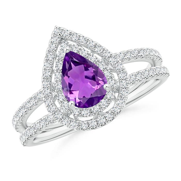 AAAA - Amethyst / 1.04 CT / 14 KT White Gold