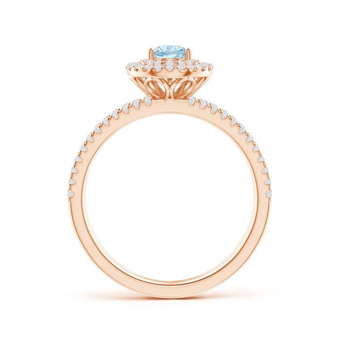 AA - Aquamarine / 0.71 CT / 14 KT Rose Gold