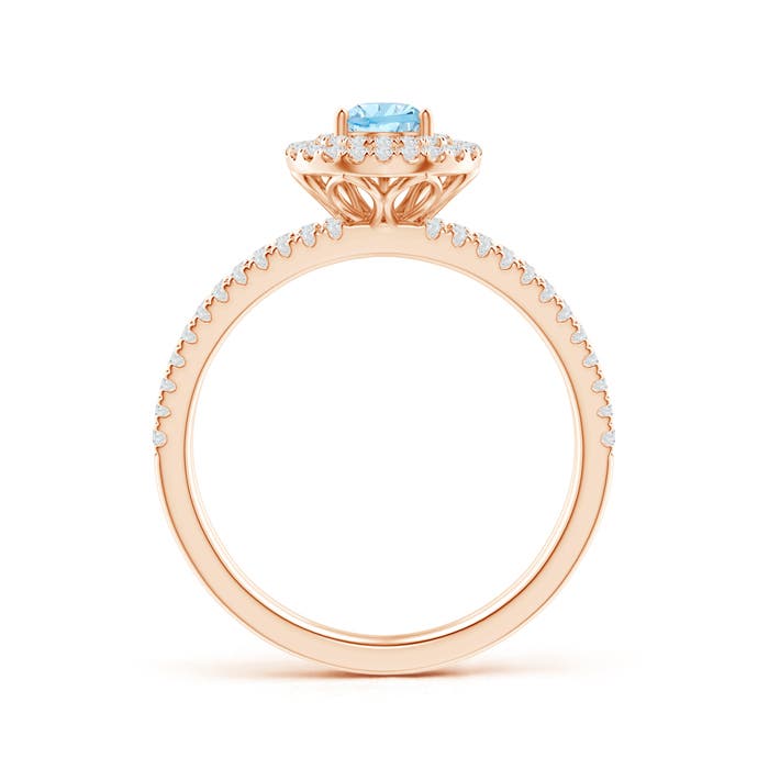 AAA - Aquamarine / 0.71 CT / 14 KT Rose Gold