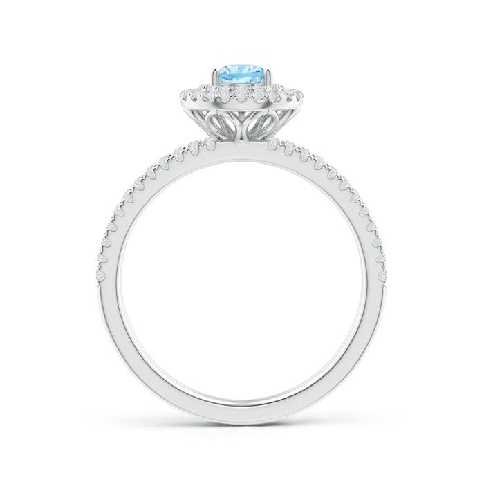 AAA - Aquamarine / 0.71 CT / 14 KT White Gold