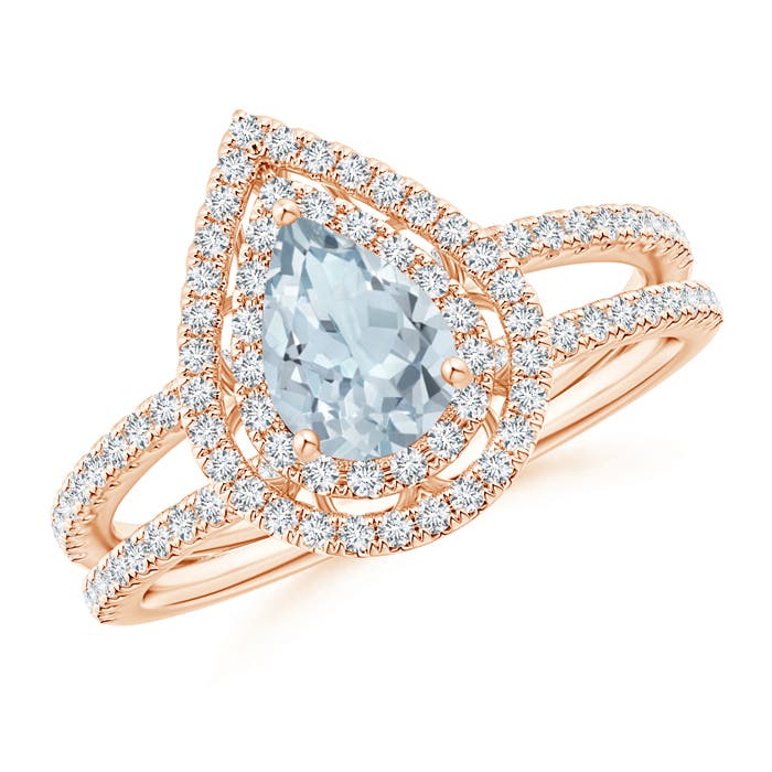 A - Aquamarine / 0.97 CT / 14 KT Rose Gold