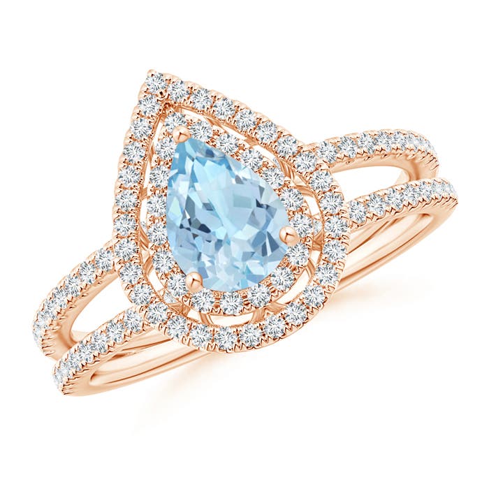 AAA - Aquamarine / 0.97 CT / 14 KT Rose Gold