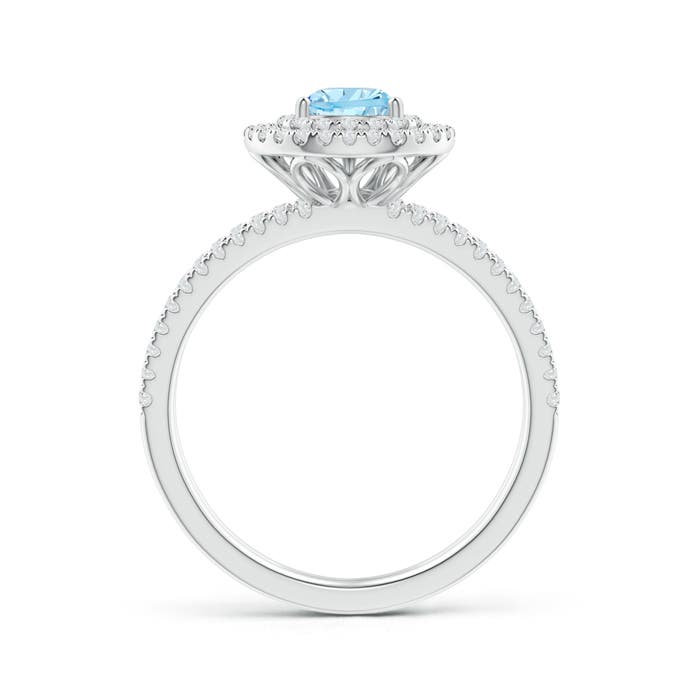 AAAA - Aquamarine / 0.97 CT / 14 KT White Gold